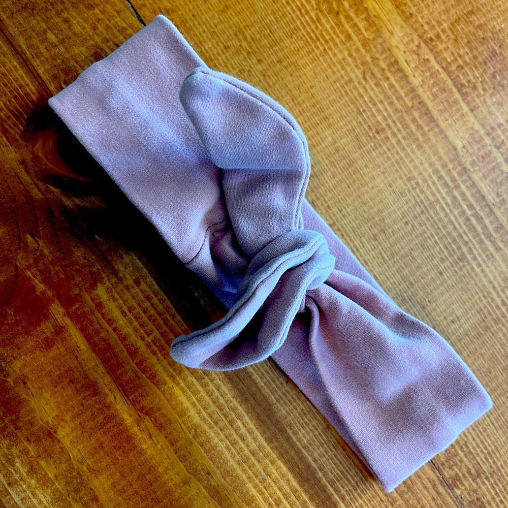 Pink bow headband baby
